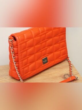 Kate Spade Flame Quilted Leather Chain Crossbody Shoulder Bag